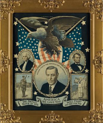 VARIOUS ARTISTS. [WORLD WAR I.] Group of 6 posters. 1917-1918. Sizes vary.